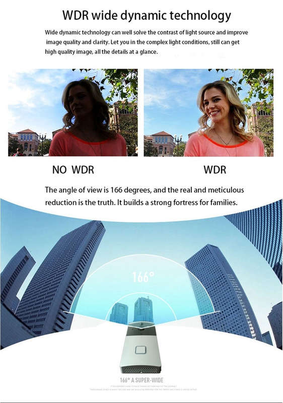 VESAFE Home VS-M2 HD 720P Security Camera Smart WiFi Video Doorbell Intercom, Support TF Card & N...