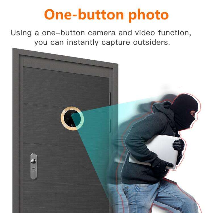 Danmini Q10 4.3 Inch Screen Motion Detection Camera Video Alarm Smart Digital Door Viewer, Suppor...