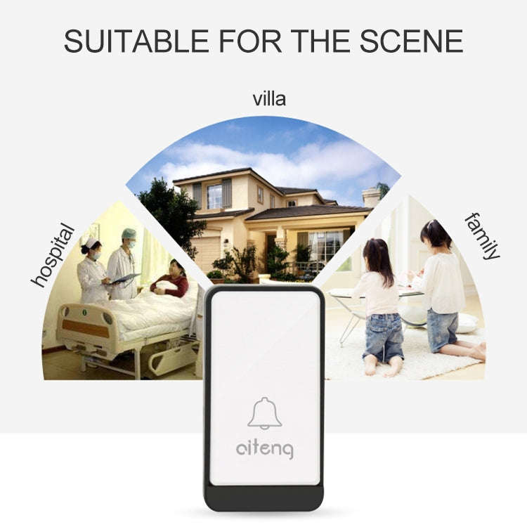 AITENG V018J Wireless Batteryless WIFI Doorbell, US Plug