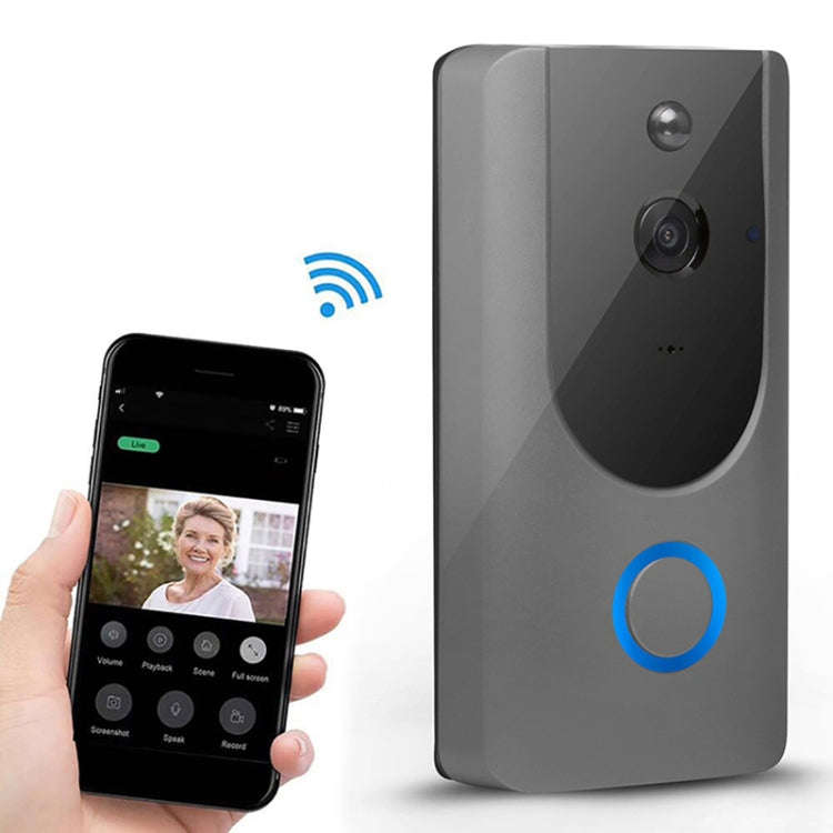 M2 720P Smart WIFI Video Visual Doorbell,Support Mobile Phone Remote Monitoring & Night Vision (G...