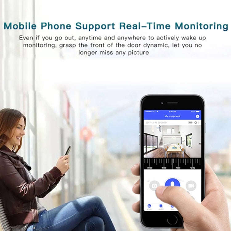 M2 720P Smart WIFI Video Visual Doorbell,Support Mobile Phone Remote Monitoring & Night Vision (G...