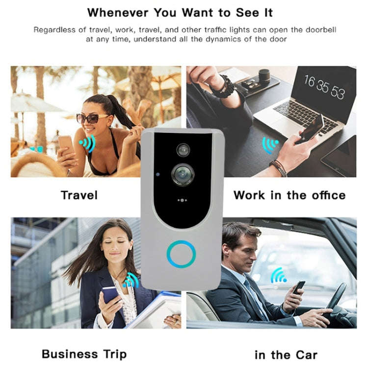 M2 720P Smart WIFI Video Visual Doorbell,Support Mobile Phone Remote Monitoring & Night Vision (G...