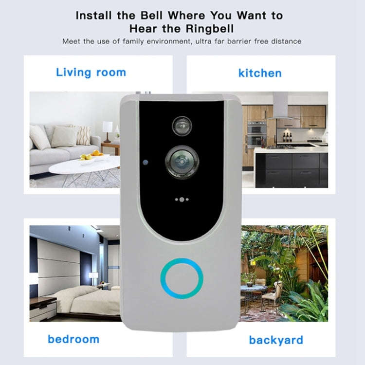 M2 720P Smart WIFI Video Visual Doorbell,Support Mobile Phone Remote Monitoring & Night Vision (G...