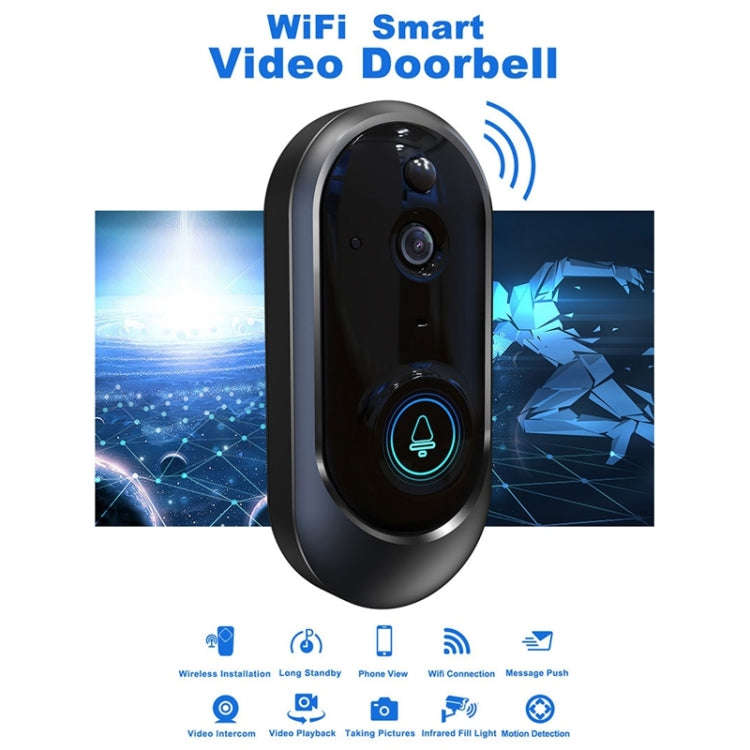 M108 720P 6400mAh Smart WIFI Video Visual Doorbell,Support Phone Remote Monitoring & Real-time Vo...