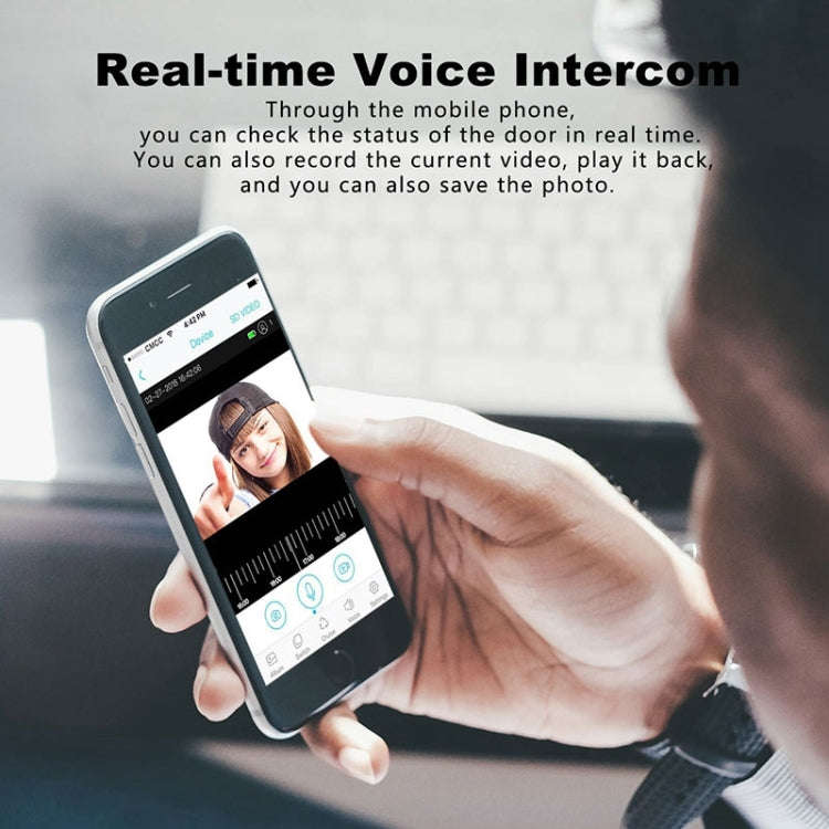M108 720P 6400mAh Smart WIFI Video Visual Doorbell,Support Phone Remote Monitoring & Real-time Vo...
