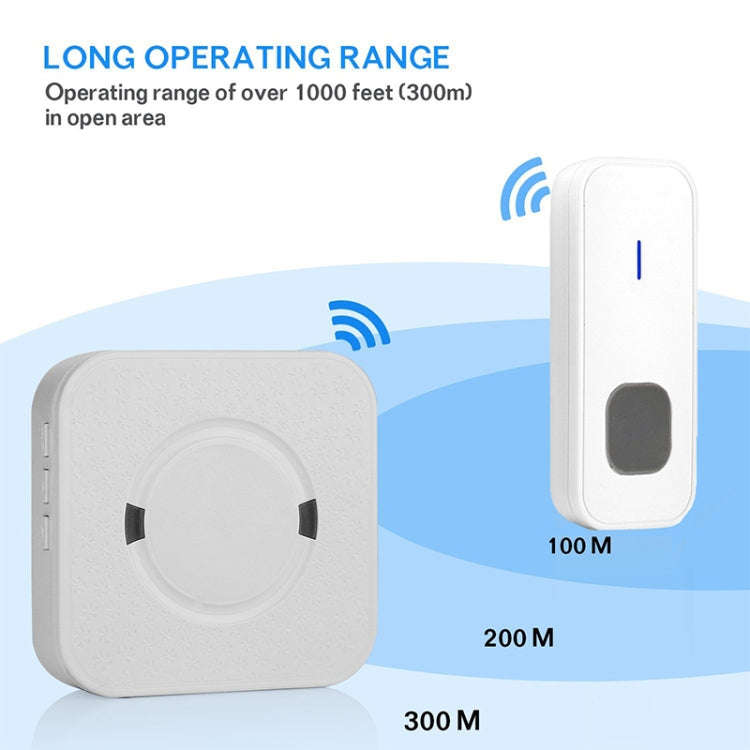 P6 110dB Wireless IP55 Waterproof Low Power Consumption WiFi Doing-dong Doorbell Receiver, Receiv...
