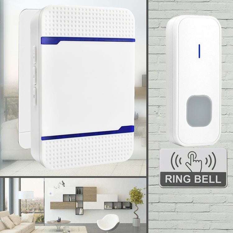 N15K-1T1-B 110dB Wireless IP55 Waterproof Low Power Consumption WiFi Doorbell Receiver with Night...