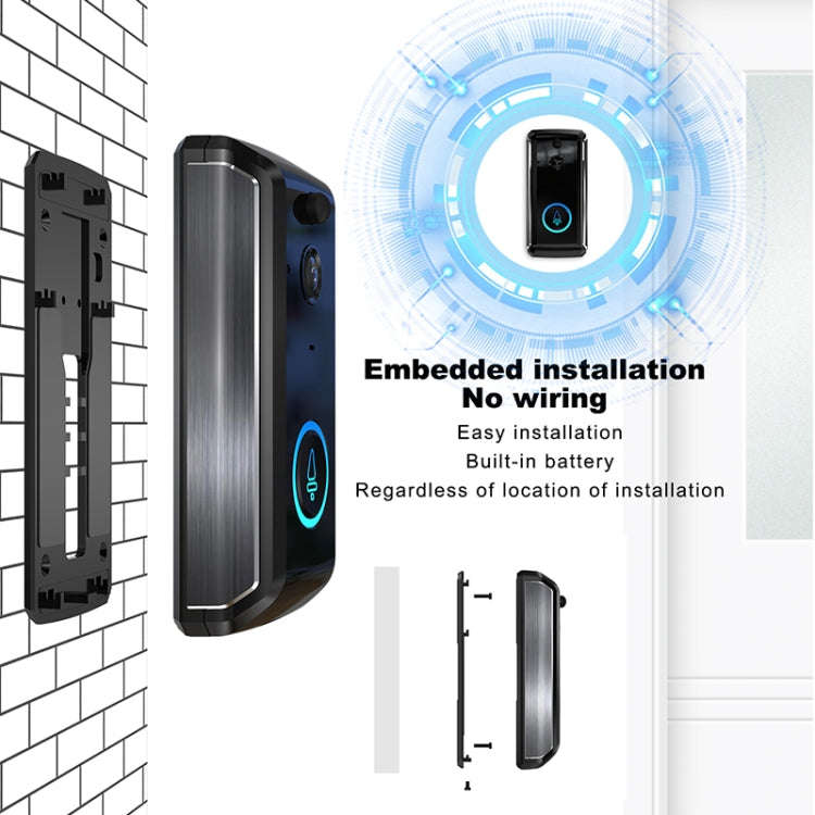 M101 WiFi Intelligent Video Doorbell, Support Infrared Night Vision / Motion Detection / Two-way ...