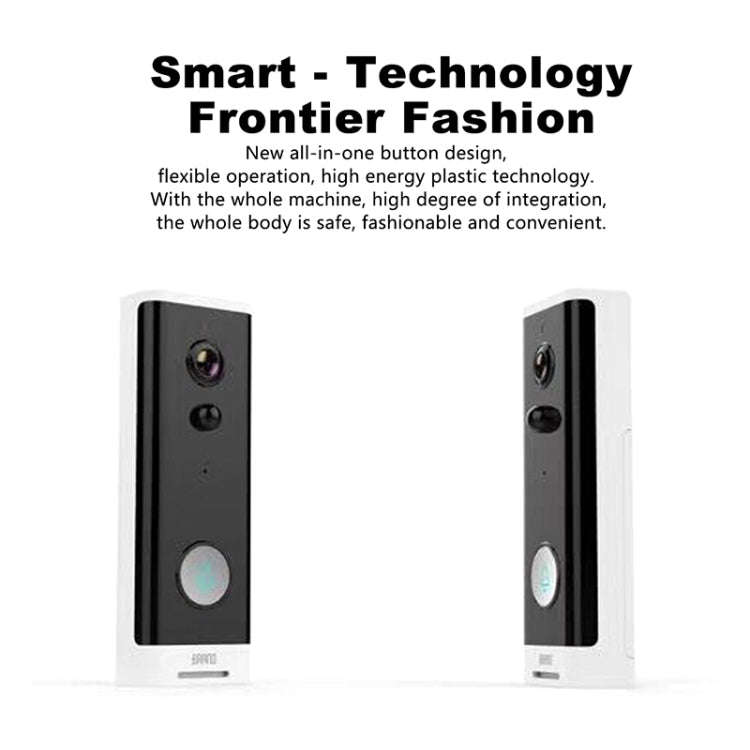 M200A 1080P WiFi Intelligent Round Button Video Doorbell, Support Infrared Motion Detection & Ada...
