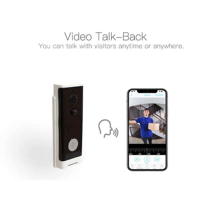 M200A 1080P WiFi Intelligent Round Button Video Doorbell, Support Infrared Motion Detection & Ada...