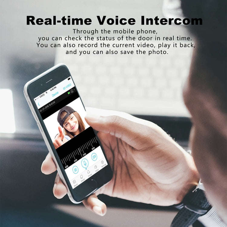 M200A 1080P WiFi Intelligent Round Button Video Doorbell, Support Infrared Motion Detection & Ada...
