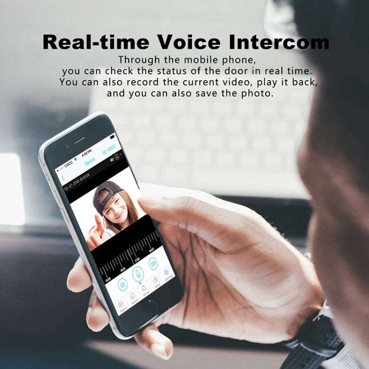 M200B WiFi Intelligent Square Button Video Doorbell, Support Infrared Motion Detection & Adaptive...