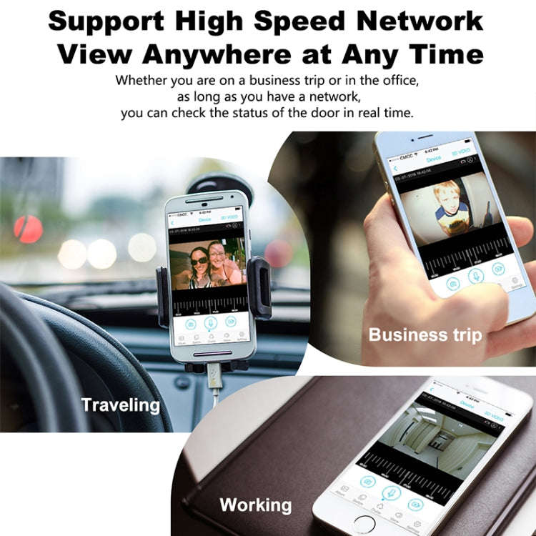 M200B WiFi Intelligent Square Button Video Doorbell, Support Infrared Motion Detection & Adaptive...