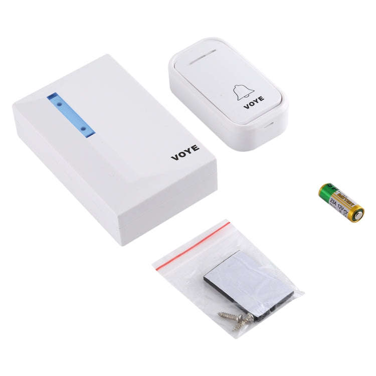 VOYE V015F Home Music Remote Control Wireless Doorbell with 38 Polyphony Sounds (White)
