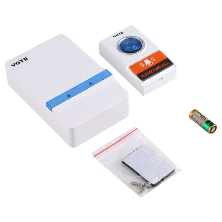 VOYE V012A Home Music Remote Control Wireless Doorbell with 38 Polyphony Sounds (White)