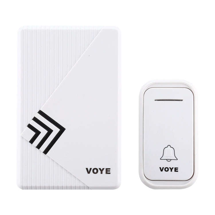VOYE V022F Home Music Remote Control Wireless Doorbell with 38 Polyphony Sounds (White)