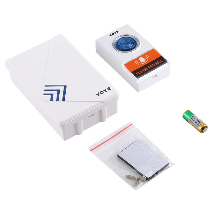 VOYE V022A Home Music Remote Control Wireless Doorbell with 38 Polyphony Sounds (White)