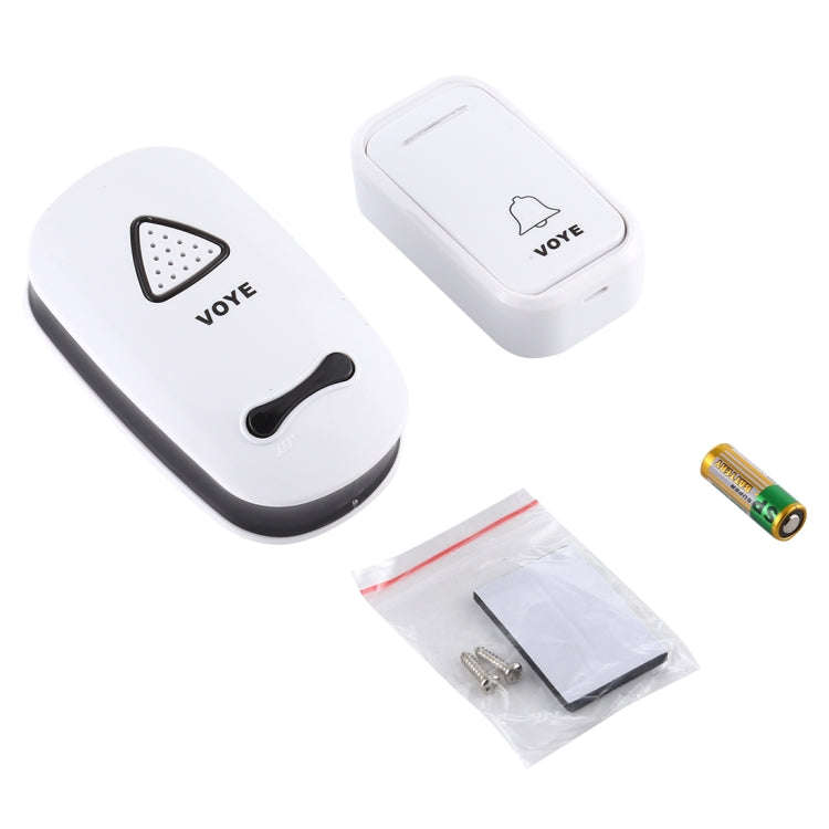 VOYE V025F Home Music Remote Control Wireless Doorbell with 38 Polyphony Sounds, US Plug(White)