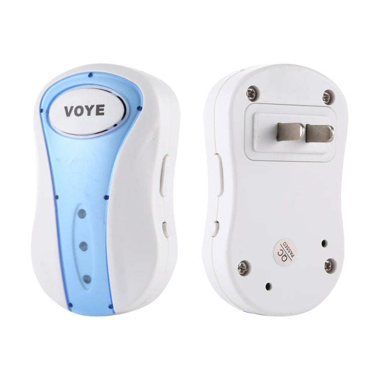 VOYE V008B Home Music Remote Control Wireless Doorbell with 38 Polyphony Sounds, US Plug (White)