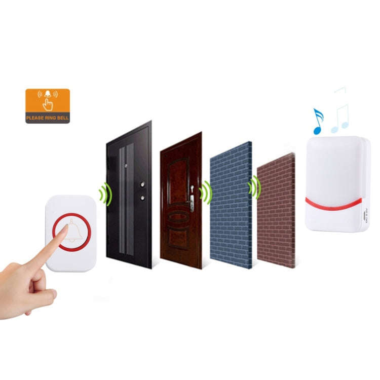 CMF1188 Home Music Remote Control Wireless Doorbell with 38 Ringtones & Colorful Flashing Lights ...