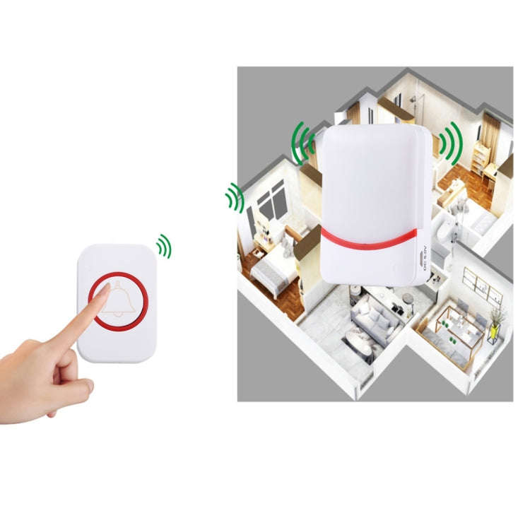 CMF1188 Home Music Remote Control Wireless Doorbell with 38 Ringtones & Colorful Flashing Lights ...