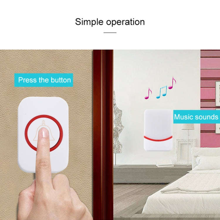 CMF1188 Home Music Remote Control Wireless Doorbell with 38 Ringtones & Colorful Flashing Lights ...
