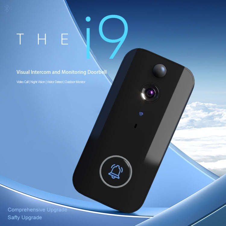 DoorBell i9 Wireless Doorbell Camera, Night vision, Motion Detection, Two-way Intercom (Black)