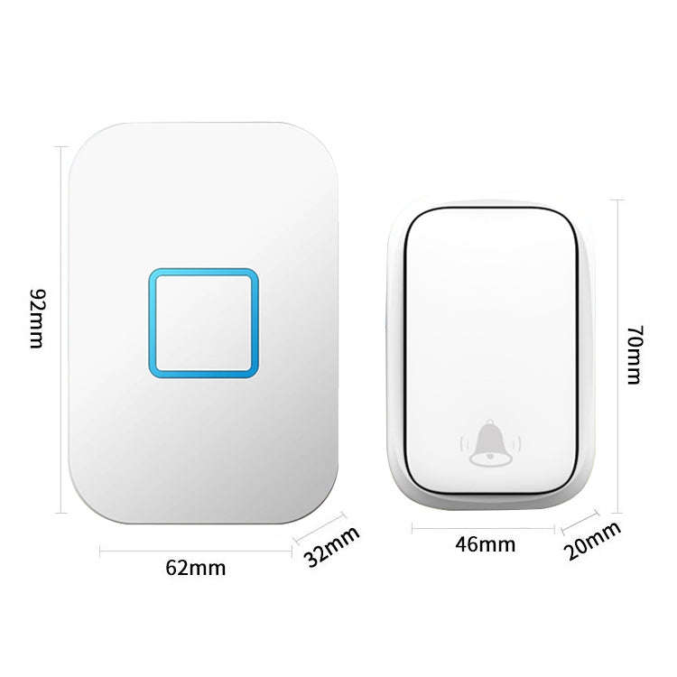 CACAZI FA88 Self-Powered Smart Home Wireless Doorbell, UK Plug(White)