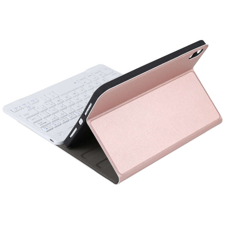 A06 Detachable Lambskin Texture Ultra-thin TPU Bluetooth Keyboard Leather Tablet Case with Stand ...