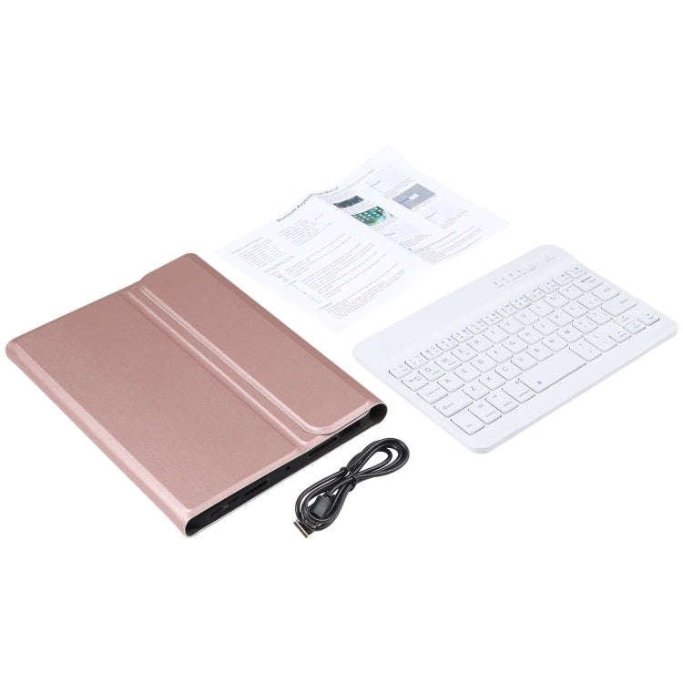 A06 Detachable Lambskin Texture Ultra-thin TPU Bluetooth Keyboard Leather Tablet Case with Stand ...