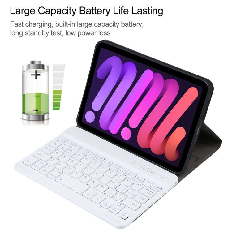 A06 Detachable Lambskin Texture Ultra-thin TPU Bluetooth Keyboard Leather Tablet Case with Stand ...