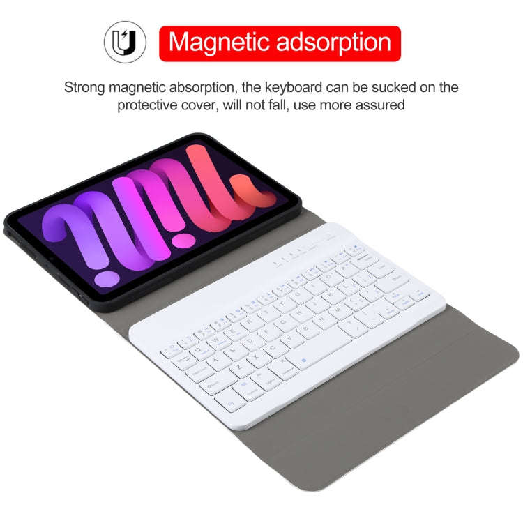 A06 Detachable Lambskin Texture Ultra-thin TPU Bluetooth Keyboard Leather Tablet Case with Stand ...