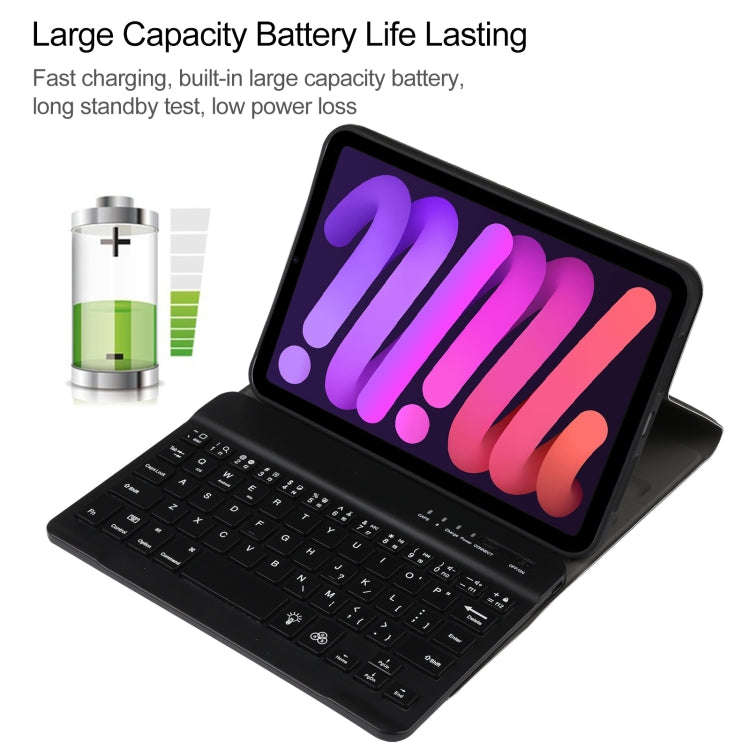 A06S Detachable Lambskin Texture Ultra-thin TPU Backlight Bluetooth Keyboard Leather Tablet Case ...