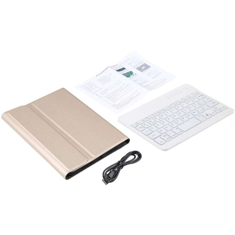 A06S Detachable Lambskin Texture Ultra-thin TPU Backlight Bluetooth Keyboard Leather Tablet Case ...
