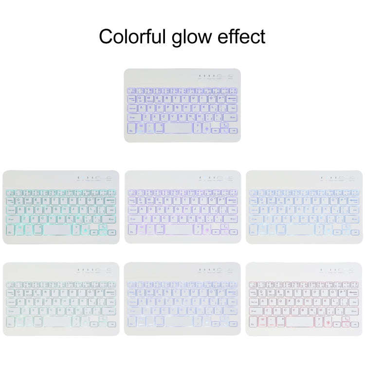 A06S Detachable Lambskin Texture Ultra-thin TPU Backlight Bluetooth Keyboard Leather Tablet Case ...