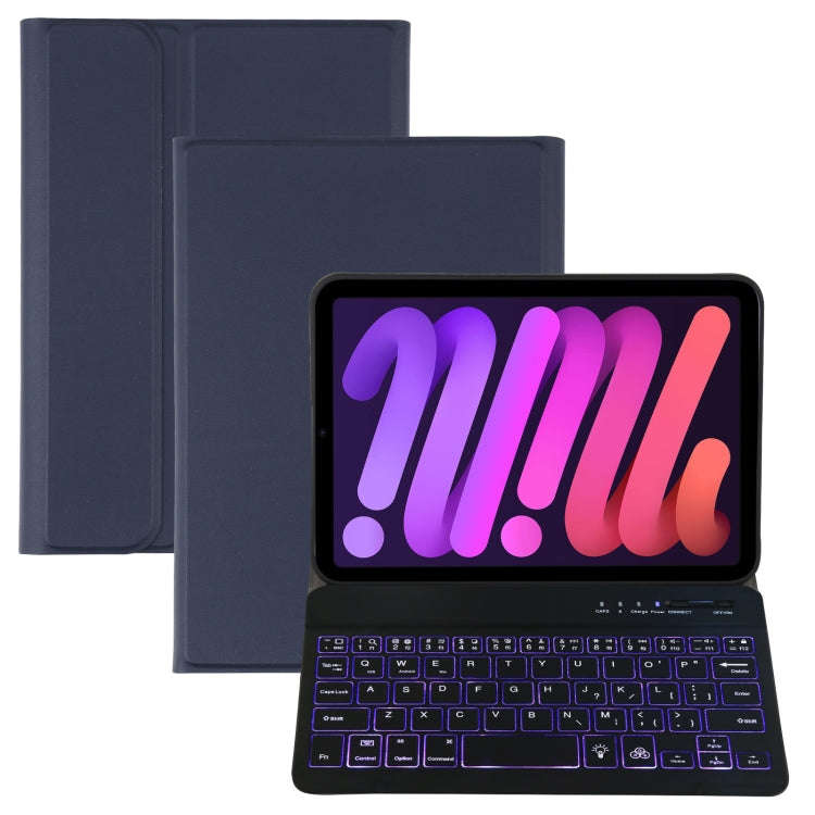 A06S Detachable Lambskin Texture Ultra-thin TPU Backlight Bluetooth Keyboard Leather Tablet Case ...