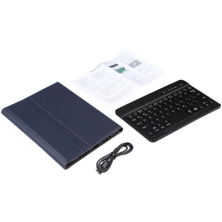 A06S Detachable Lambskin Texture Ultra-thin TPU Backlight Bluetooth Keyboard Leather Tablet Case ...