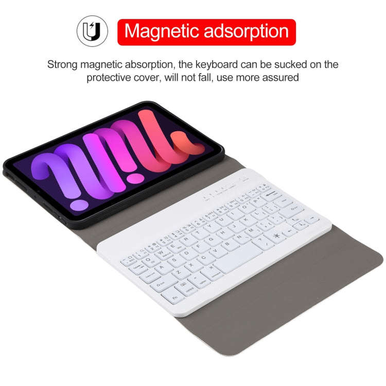 A06S Detachable Lambskin Texture Ultra-thin TPU Backlight Bluetooth Keyboard Leather Tablet Case ...