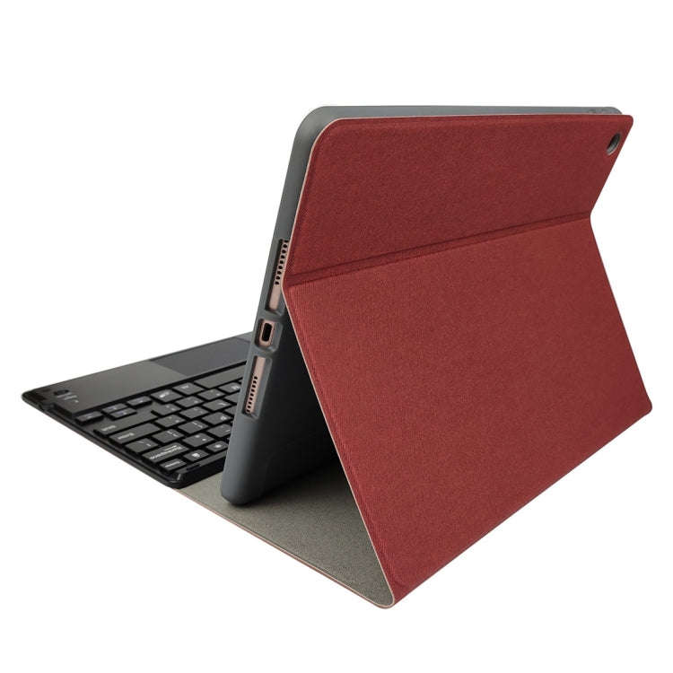 RK508C Detachable Magnetic Plastic Bluetooth Keyboard with Touchpad + Silk Pattern TPU Tablet Cas...