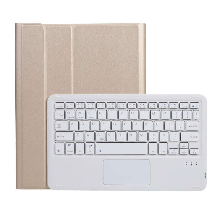 AW11-A Detachable Lambskin Texture Ultra-thin TPU Bluetooth Keyboard Leather Tablet Case with Tou...