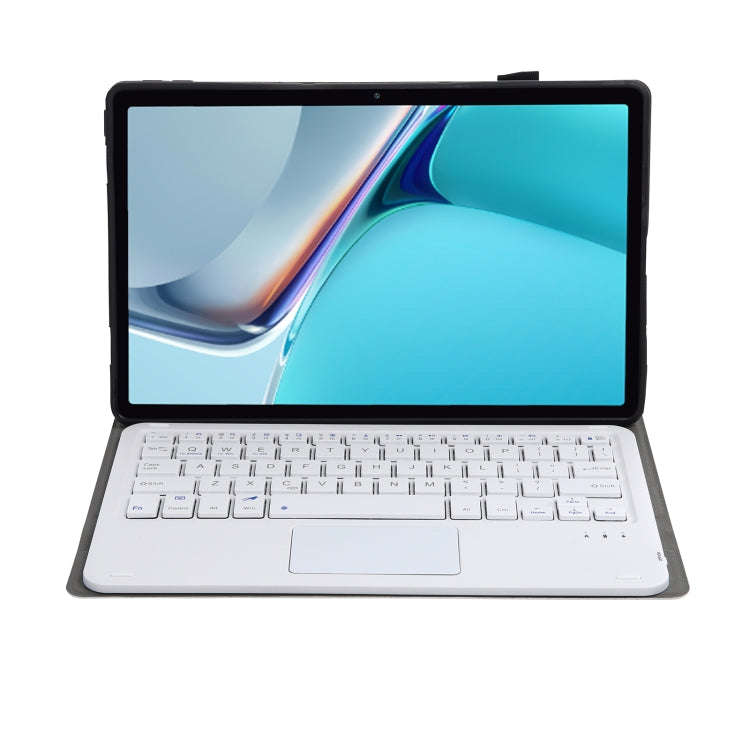 AW11-A Detachable Lambskin Texture Ultra-thin TPU Bluetooth Keyboard Leather Tablet Case with Tou...