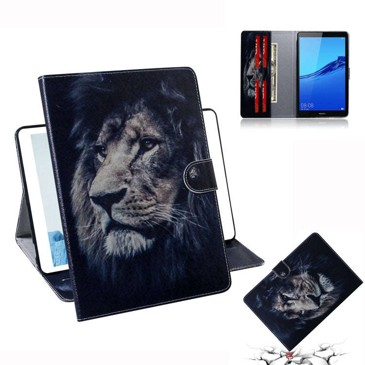 Lion Pattern Horizontal Flip Leather Case for Huawei MediaPad M5 Lite 8 / Honor Tab 5, with Holde...