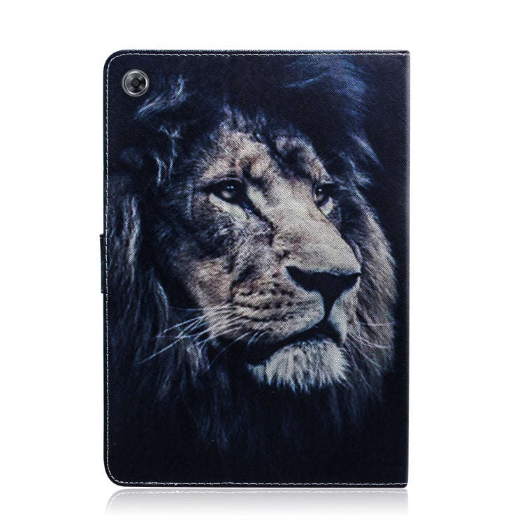 Lion Pattern Horizontal Flip Leather Case for Huawei MediaPad M5 Lite 8 / Honor Tab 5, with Holde...