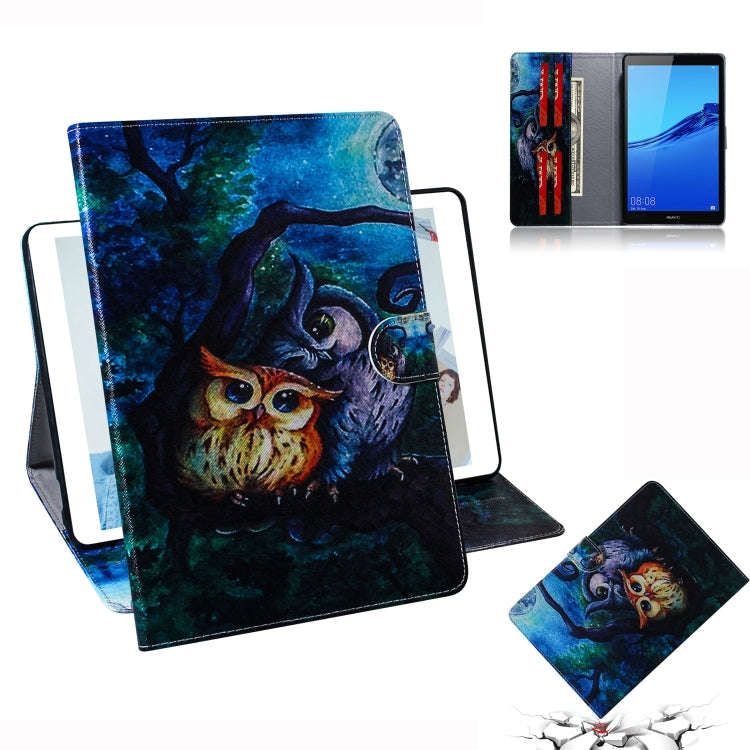Oil Owl Pattern Horizontal Flip Leather Case for Huawei MediaPad M5 Lite 8 / Honor Tab 5, with Ho...