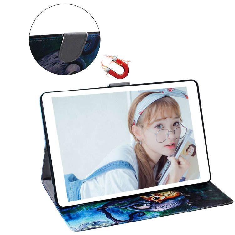 Oil Owl Pattern Horizontal Flip Leather Case for Huawei MediaPad M5 Lite 8 / Honor Tab 5, with Ho...