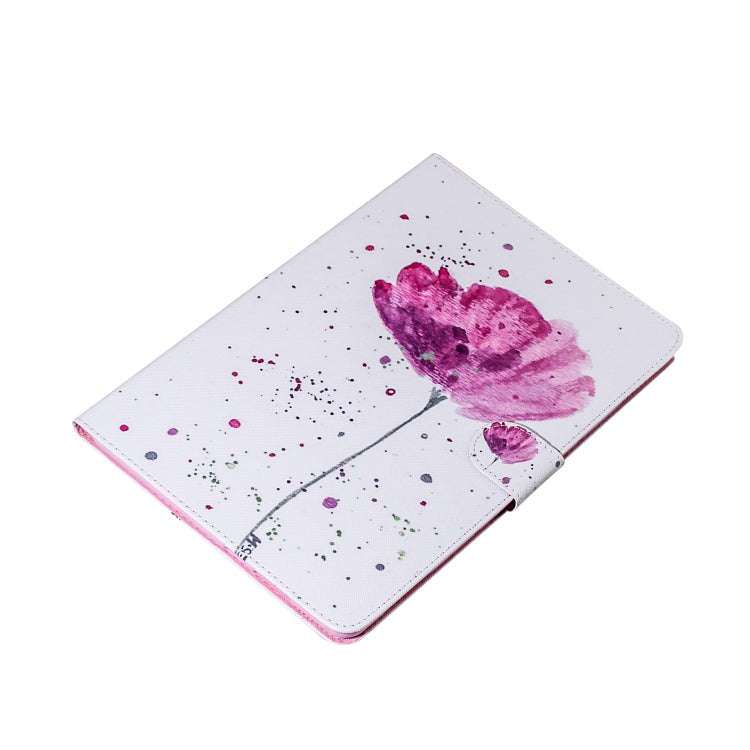 Purple Orchids Pattern Horizontal Flip Leather Case for Huawei MediaPad M5 Lite 8 / Honor Tab 5, ...