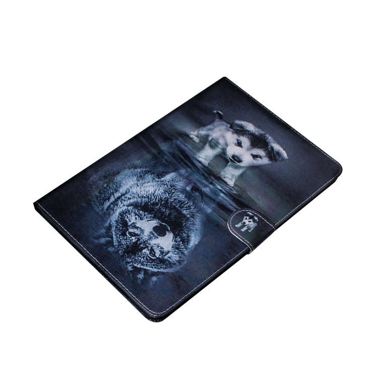 Wolf and Dog Pattern Horizontal Flip Leather Case for Huawei MediaPad M5 Lite 8 / Honor Tab 5, wi...