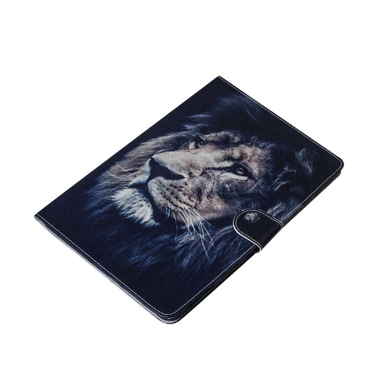 Lion Pattern Horizontal Flip Leather Case for Huawei MediaPad M5 Lite 10.1, with Holder & Card Sl...