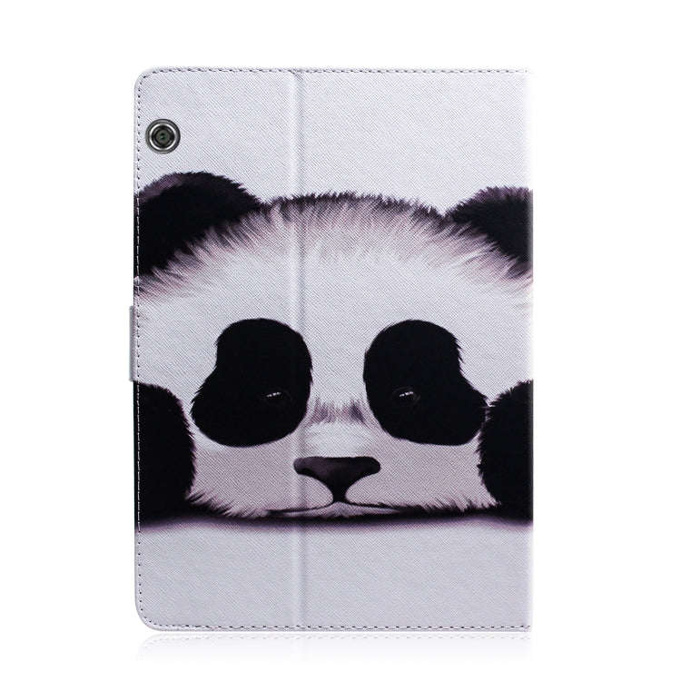 Panda Pattern Horizontal Flip Leather Case for Huawei MediaPad T5, with Holder & Card Slot & Wallet