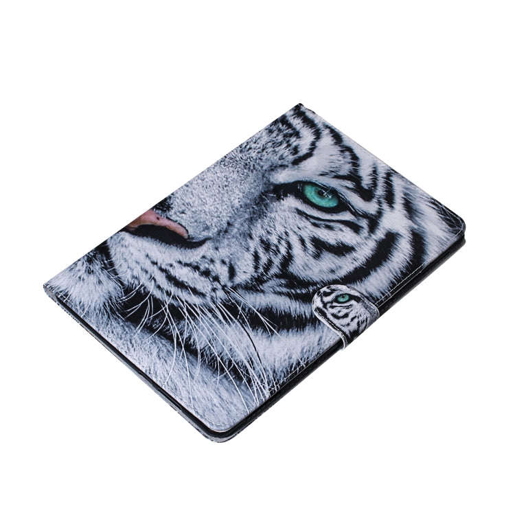 Tiger Pattern Horizontal Flip Leather Case for Huawei MediaPad T5, with Holder & Card Slot & Wallet